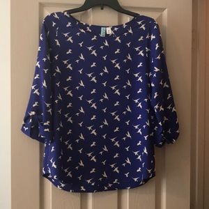 Blue & White 3/4 Blouse from Francesca’s